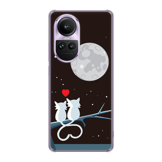 OPPO Reno10 Pro 5G A302OP SoftBank 夜とネコ ハードケース 背面印刷