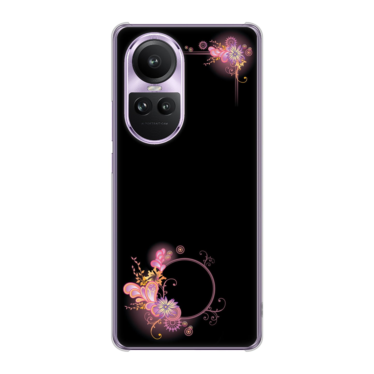 OPPO Reno10 Pro 5G A302OP SoftBank 437 華のフレーム ハードケース 背面印刷