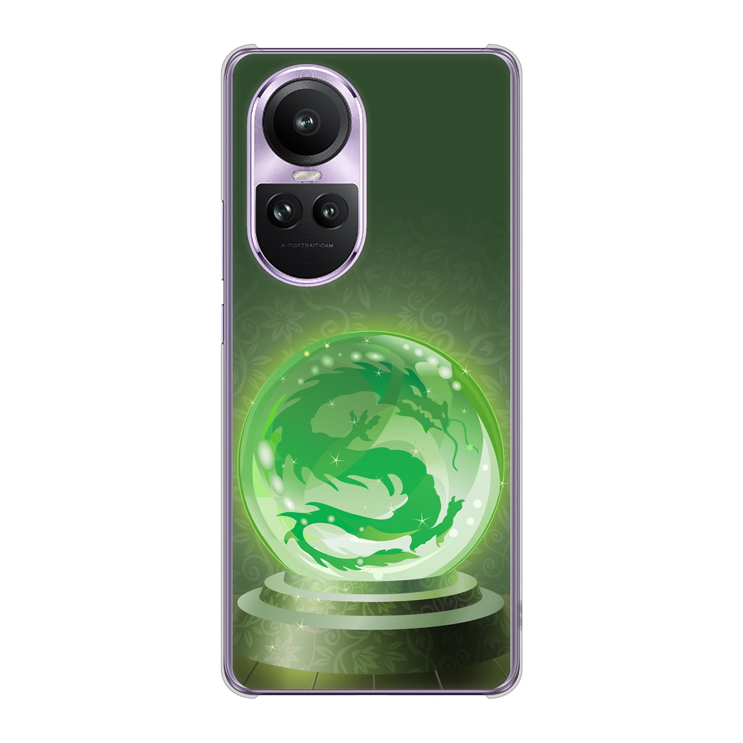 OPPO Reno10 Pro 5G A302OP SoftBank 439 水晶に浮かぶ龍 ハードケース 背面印刷