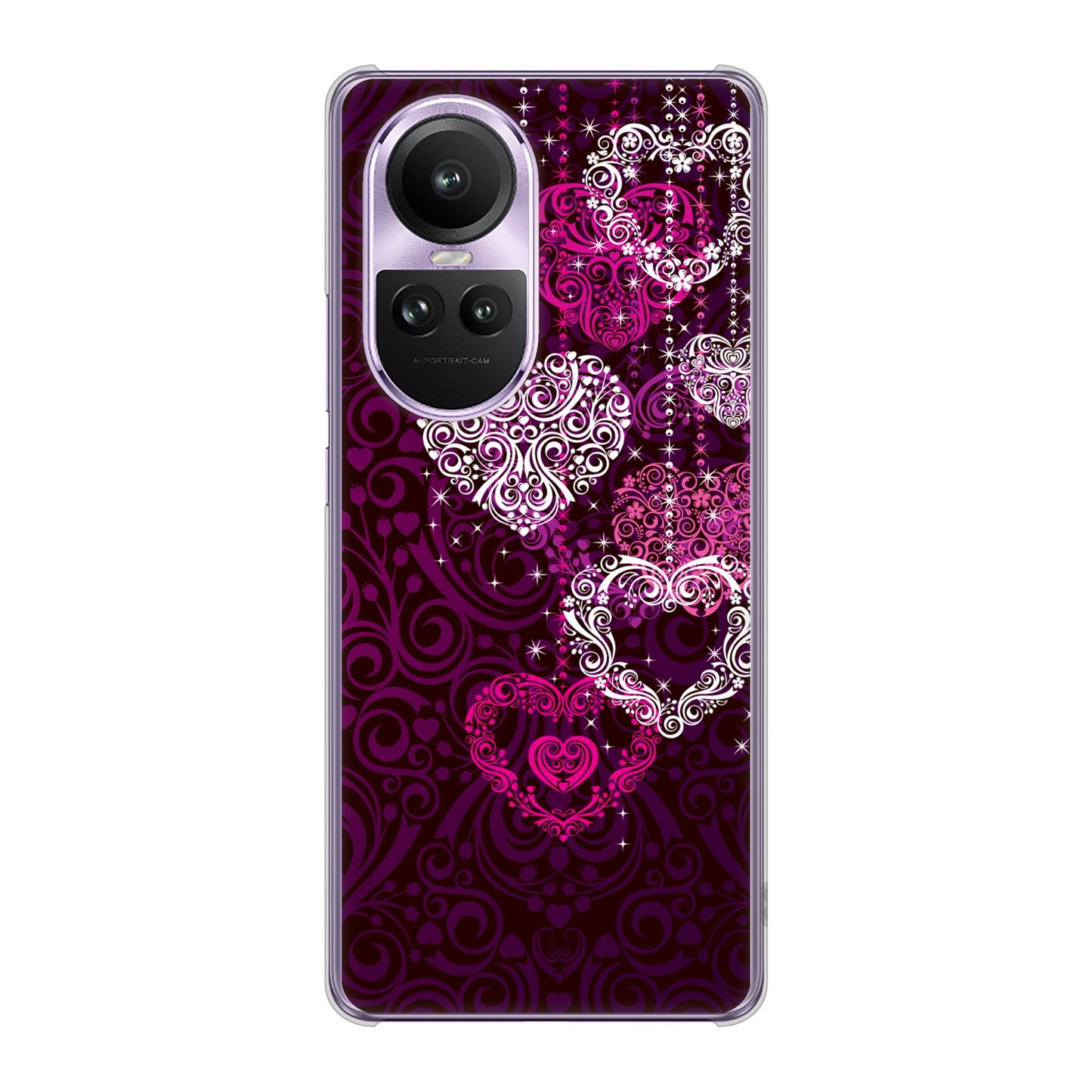 OPPO Reno10 Pro 5G A302OP SoftBank きらめきハート ハードケース 背面印刷