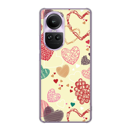 OPPO Reno10 Pro 5G A302OP SoftBank 480 素朴なハート ハードケース 背面印刷