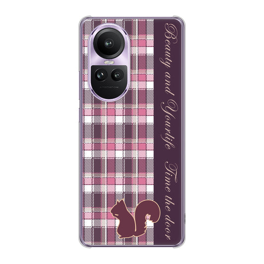 OPPO Reno10 Pro 5G A302OP SoftBank ピンクチェック ハードケース 背面印刷