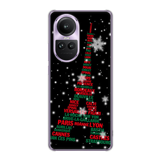 OPPO Reno10 Pro 5G A302OP SoftBank エッフェル塔 ハードケース 背面印刷