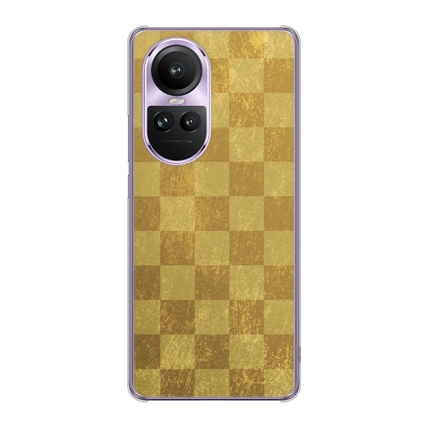 OPPO Reno10 Pro 5G A302OP SoftBank 619 市松模様-金（骨董風に傷んだイメージ） ハードケース 背面印刷