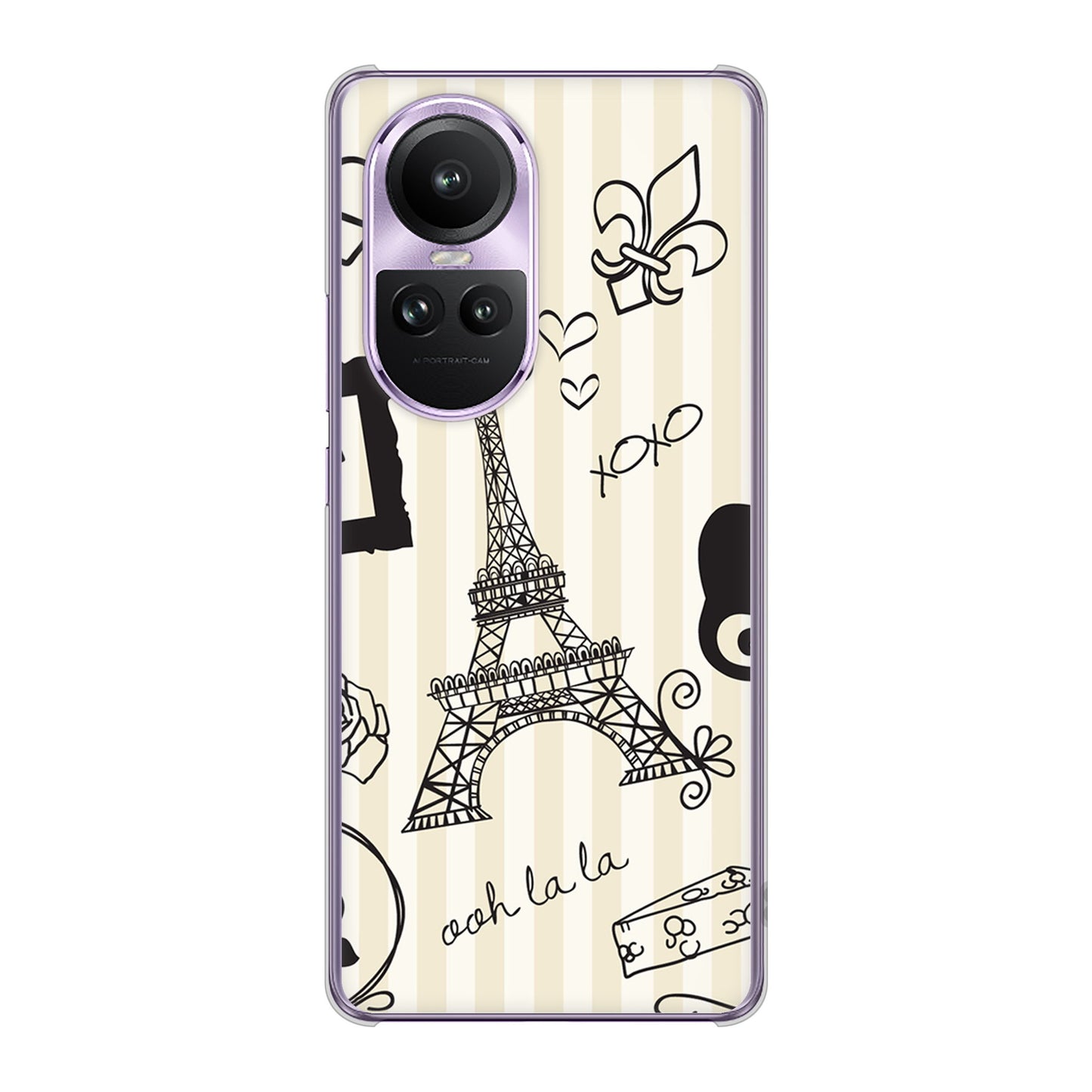 OPPO Reno10 Pro 5G A302OP SoftBank LOVE フランス ハードケース 背面印刷
