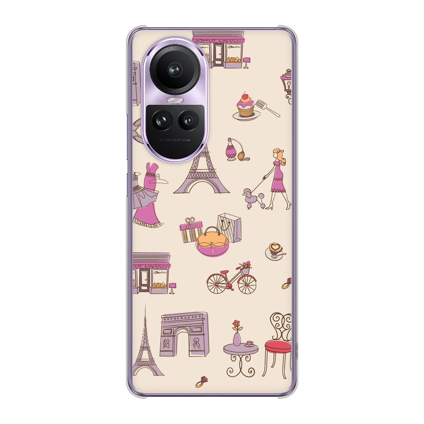 OPPO Reno10 Pro 5G A302OP SoftBank LOVE フランス ハードケース 背面印刷