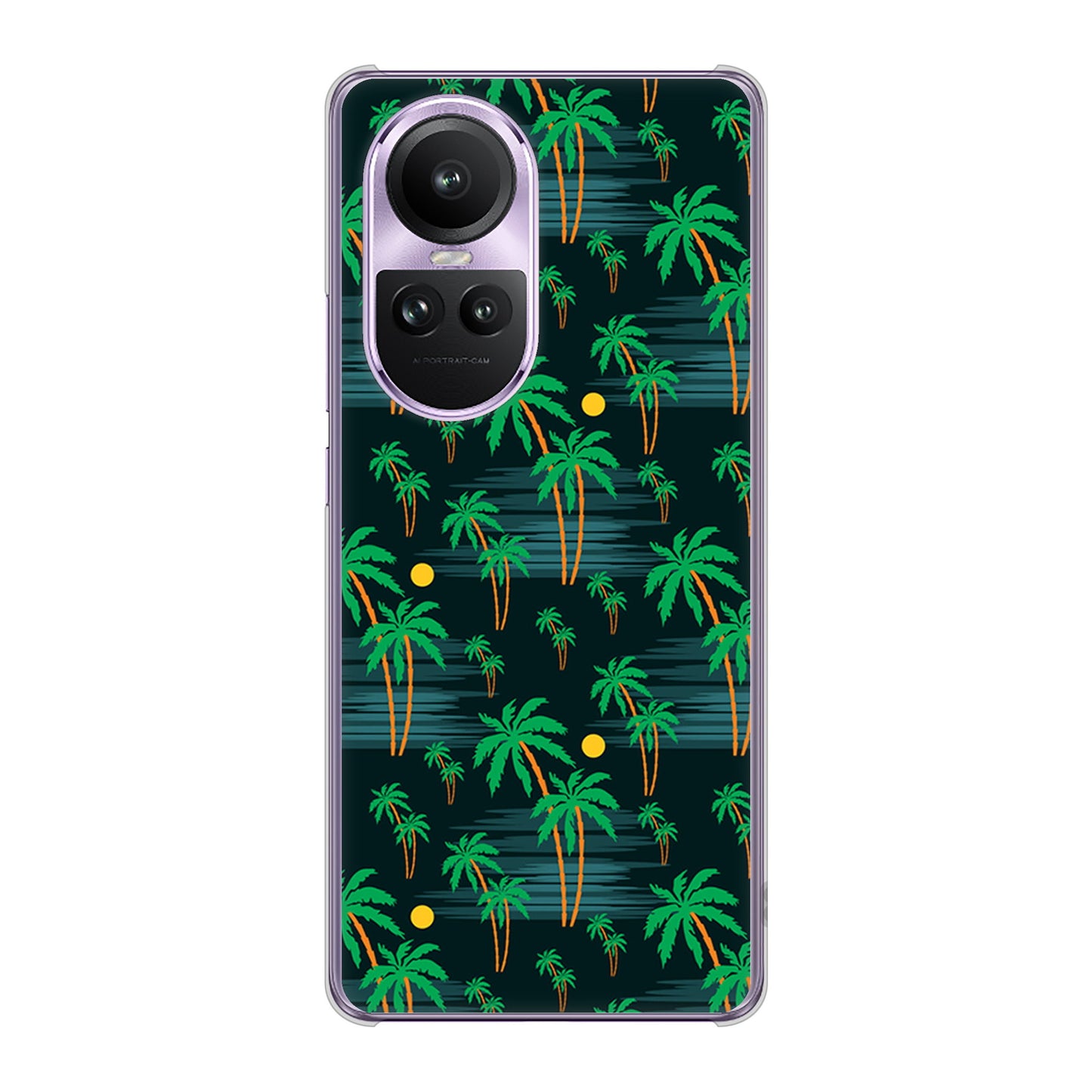 OPPO Reno10 Pro 5G A302OP SoftBank 1315 月夜とヤシ ハードケース 背面印刷