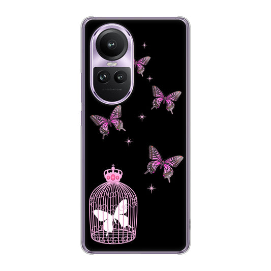 OPPO Reno10 Pro 5G A302OP SoftBank むかいあぐる 蝶の王冠鳥かご ハードケース 背面印刷