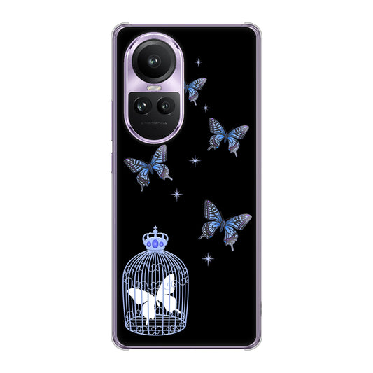 OPPO Reno10 Pro 5G A302OP SoftBank むかいあぐる 蝶の王冠鳥かご ハードケース 背面印刷