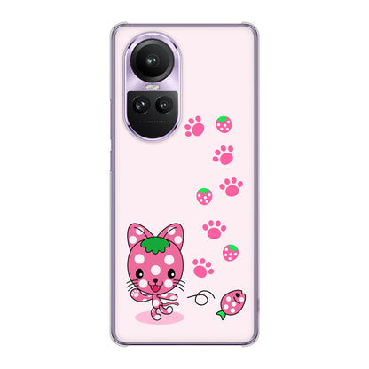 OPPO Reno10 Pro 5G A302OP SoftBank むかいあぐる イチゴ猫のにゃんベリー ハードケース 背面印刷