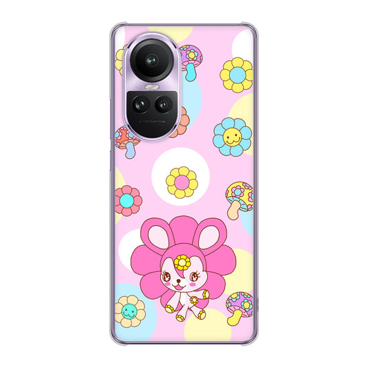 OPPO Reno10 Pro 5G A302OP SoftBank むかいあぐる フラワーうさぎのフラッピョン ハードケース 背面印刷