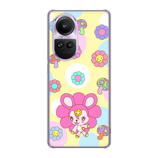 OPPO Reno10 Pro 5G A302OP SoftBank むかいあぐる フラワーうさぎのフラッピョン ハードケース 背面印刷