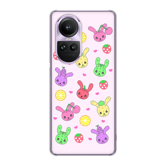 OPPO Reno10 Pro 5G A302OP SoftBank むかいあぐる フルーツうさぎのブルーラビッツ ハードケース 背面印刷