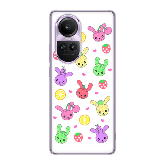OPPO Reno10 Pro 5G A302OP SoftBank むかいあぐる フルーツうさぎのブルーラビッツ ハードケース 背面印刷