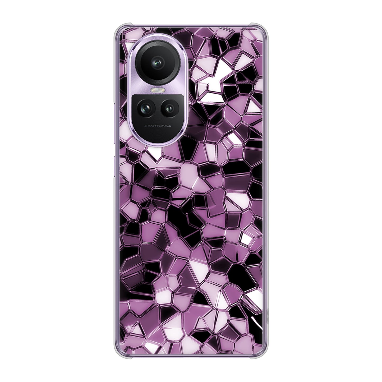 OPPO Reno10 Pro 5G A302OP SoftBank EK837 テクニカルミラーパープル ハードケース 背面印刷