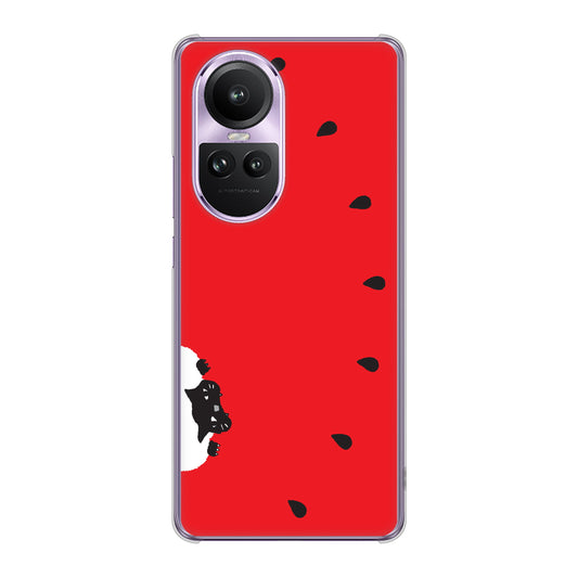 OPPO Reno10 Pro 5G A302OP SoftBank すいかをかじるネコ ハードケース 背面印刷