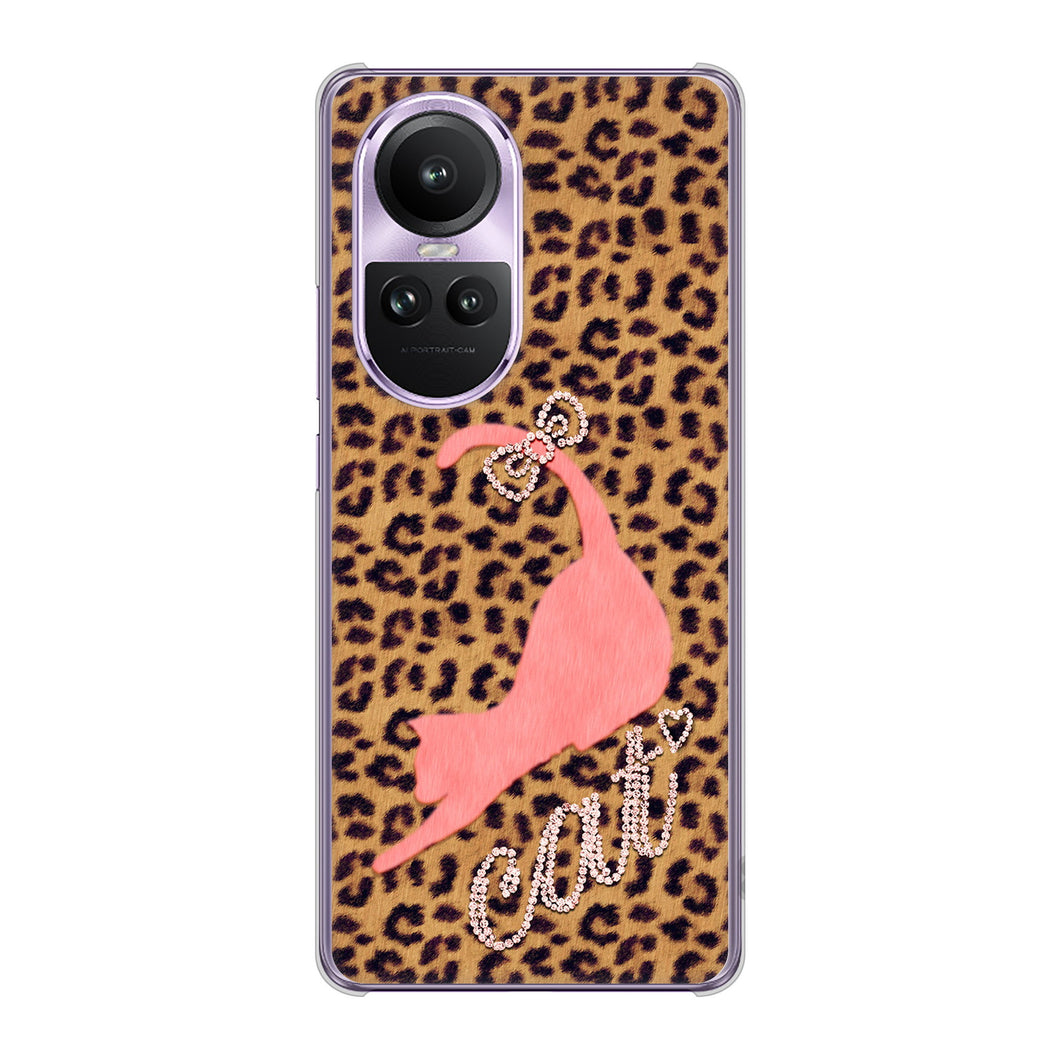 OPPO Reno10 Pro 5G A302OP SoftBank KG801 キャットレオパード（ブラウン） ハードケース 背面印刷