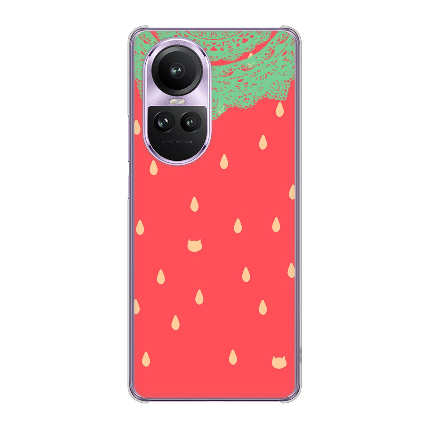 OPPO Reno10 Pro 5G A302OP SoftBank MI800 strawberry ストロベリー ハードケース 背面印刷