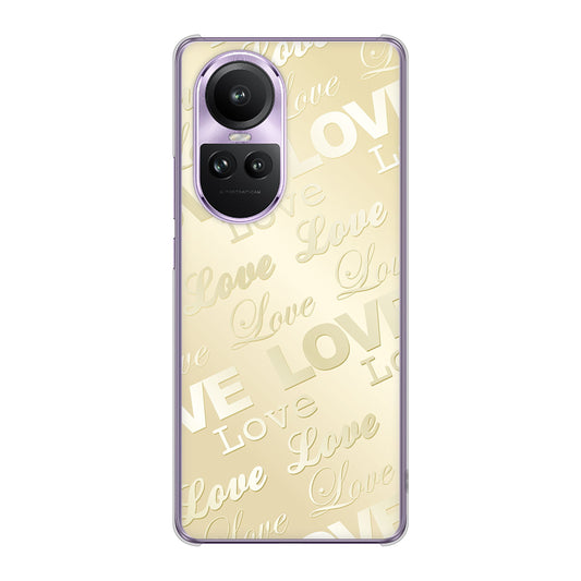 OPPO Reno10 Pro 5G A302OP SoftBank エンボス風LOVEリンク ハードケース 背面印刷