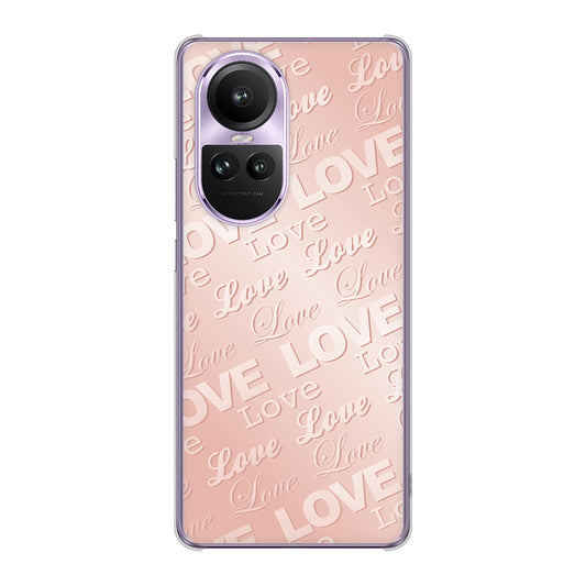 OPPO Reno10 Pro 5G A302OP SoftBank エンボス風LOVEリンク ハードケース 背面印刷