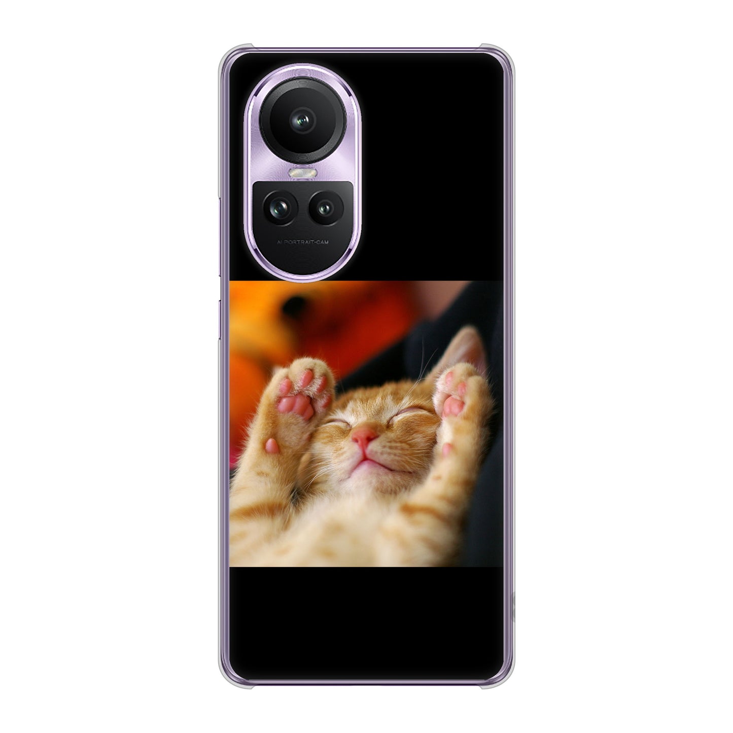 OPPO Reno10 Pro 5G A302OP SoftBank VA804 爆睡するネコ ハードケース 背面印刷