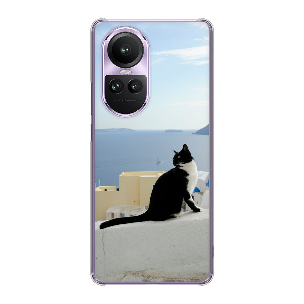 OPPO Reno10 Pro 5G A302OP SoftBank VA805 ネコと地中海 ハードケース 背面印刷