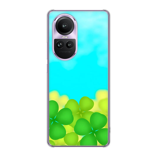 OPPO Reno10 Pro 5G A302OP SoftBank VA820 四葉のクローバー畑 ハードケース 背面印刷