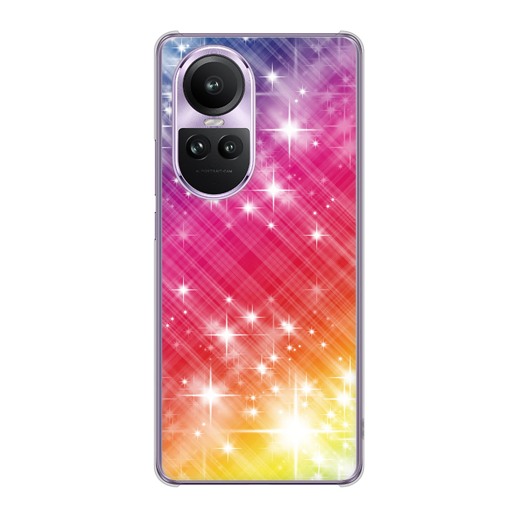 OPPO Reno10 Pro 5G A302OP SoftBank VA872 レインボーフレーム ハードケース 背面印刷