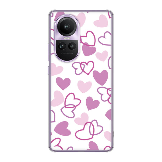 OPPO Reno10 Pro 5G A302OP SoftBank ハートがいっぱい ハードケース 背面印刷