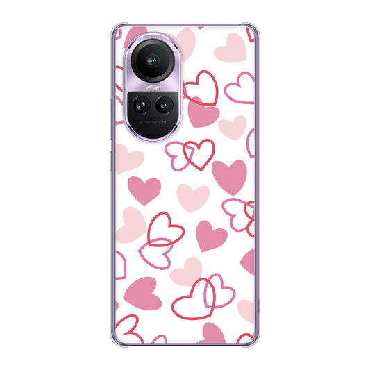 OPPO Reno10 Pro 5G A302OP SoftBank ハートがいっぱい ハードケース 背面印刷