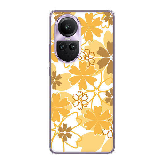 OPPO Reno10 Pro 5G A302OP SoftBank 重なり合う花 ハードケース 背面印刷