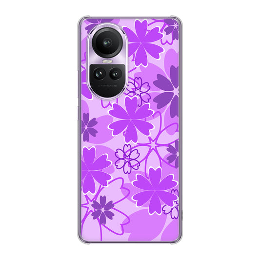 OPPO Reno10 Pro 5G A302OP SoftBank 重なり合う花 ハードケース 背面印刷