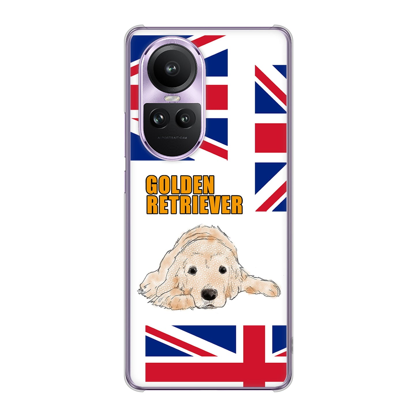OPPO Reno10 Pro 5G A302OP SoftBank ゴールデンレトリバー ハードケース 背面印刷