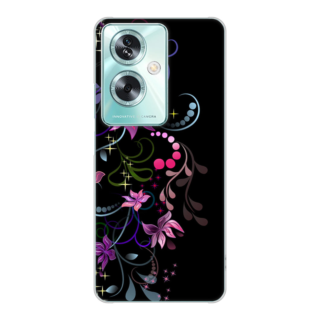 OPPO A79 5G A303OP Y!mobile 263 闇に浮かぶ華 ハードケース 背面印刷