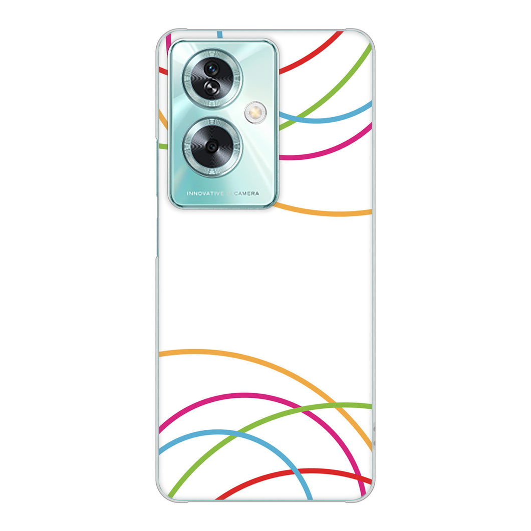 OPPO A79 5G A303OP Y!mobile IB912 重なり合う曲線 ハードケース 背面印刷