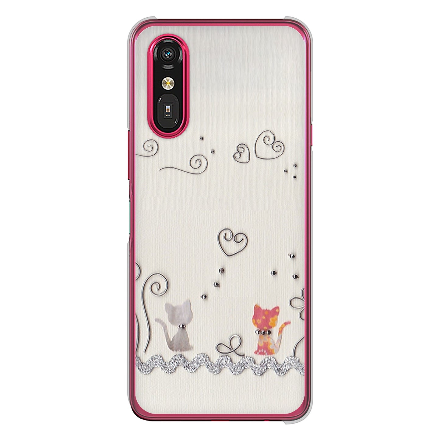 らくらくスマートフォン a A401FC Y!mobile クラフト写真ネコ ハードケース 背面印刷