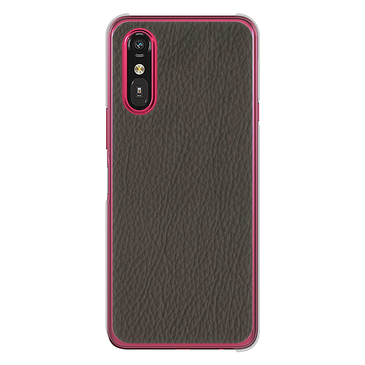 らくらくスマートフォン a A401FC Y!mobile レザー風 ハードケース 背面印刷