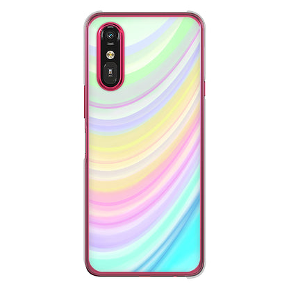 らくらくスマートフォン a A401FC Y!mobile レインボー ハードケース 背面印刷