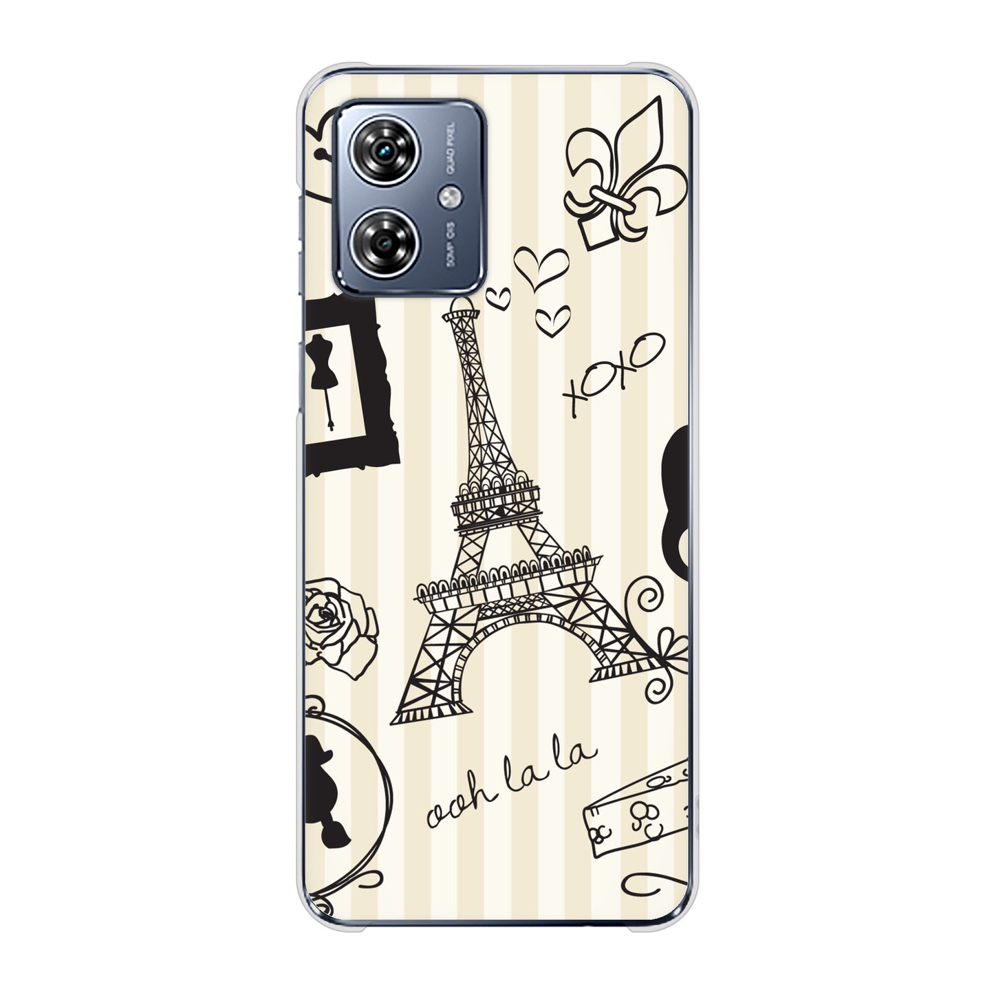 moto g64y 5G A401MO Y!mobile LOVE フランス ハードケース 背面印刷