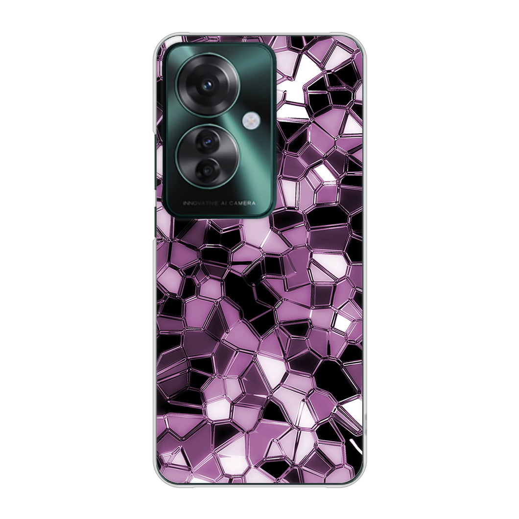 OPPO Reno11 A A401OP Y!mobile EK837 テクニカルミラーパープル ハードケース 背面印刷