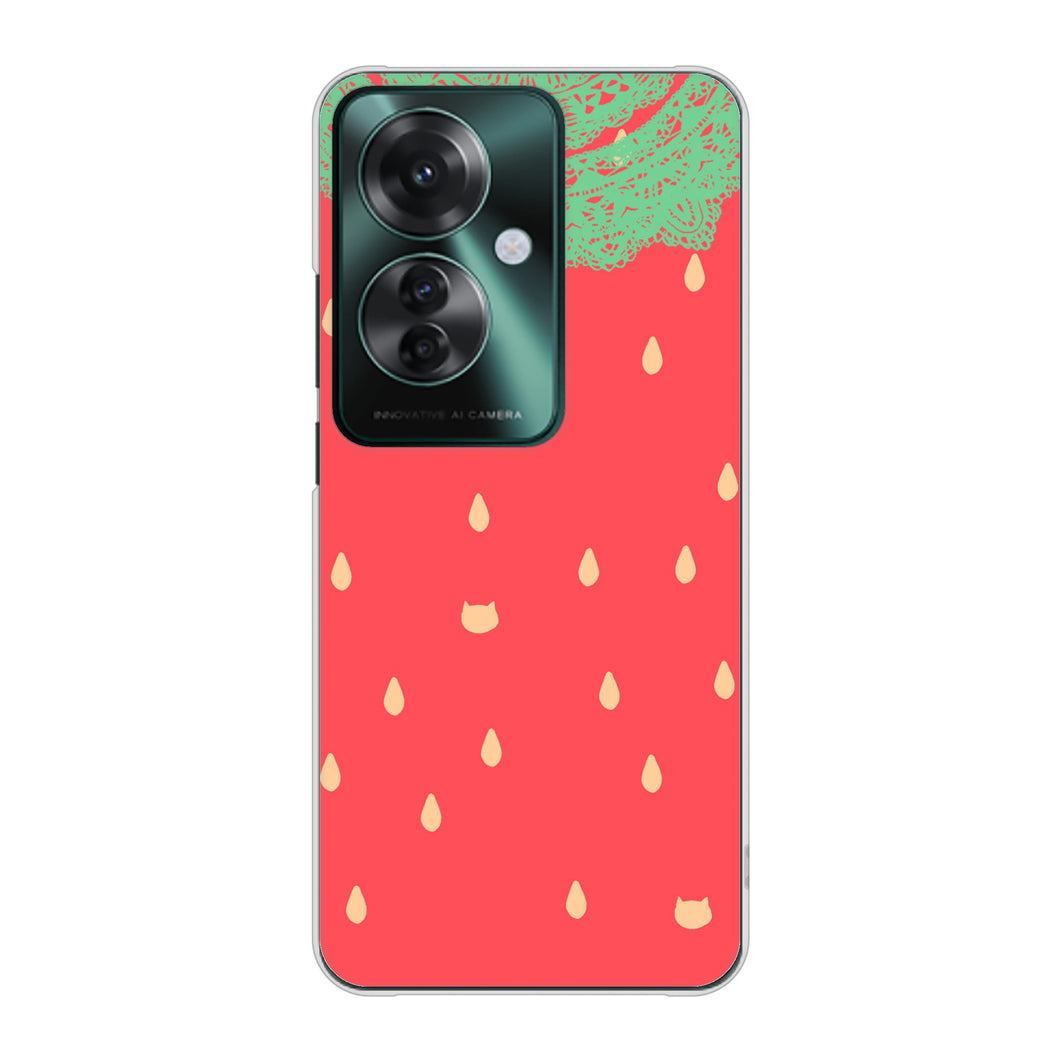 OPPO Reno11 A A401OP Y!mobile MI800 strawberry ストロベリー ハードケース 背面印刷