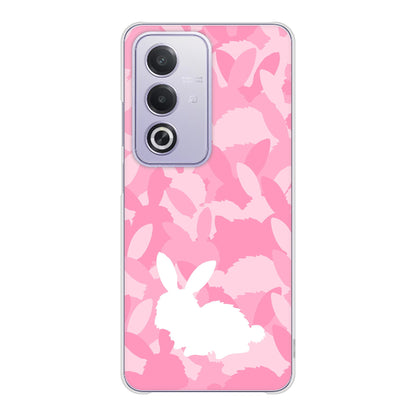 OPPO A3 5G A402OP Y!mobile むかいあぐる うさぎ迷彩風 ハードケース 背面印刷