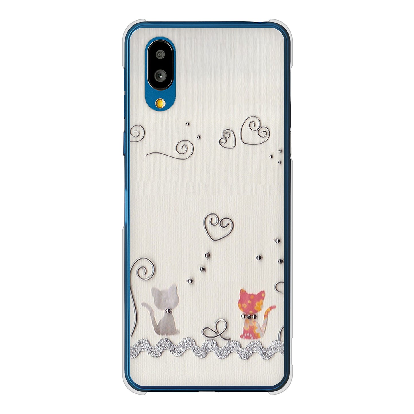 シンプルスマホ7 A404SH SoftBank クラフト写真ネコ ハードケース 背面印刷