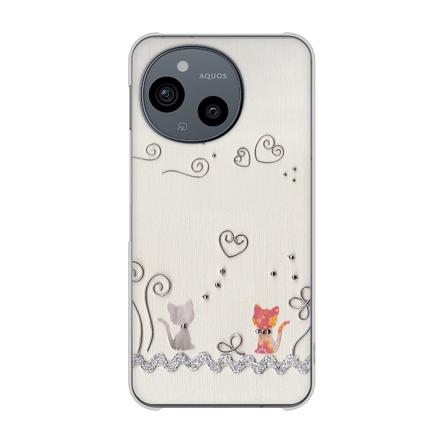 AQUOS sense9 A405SH SoftBank クラフト写真ネコ ハードケース 背面印刷