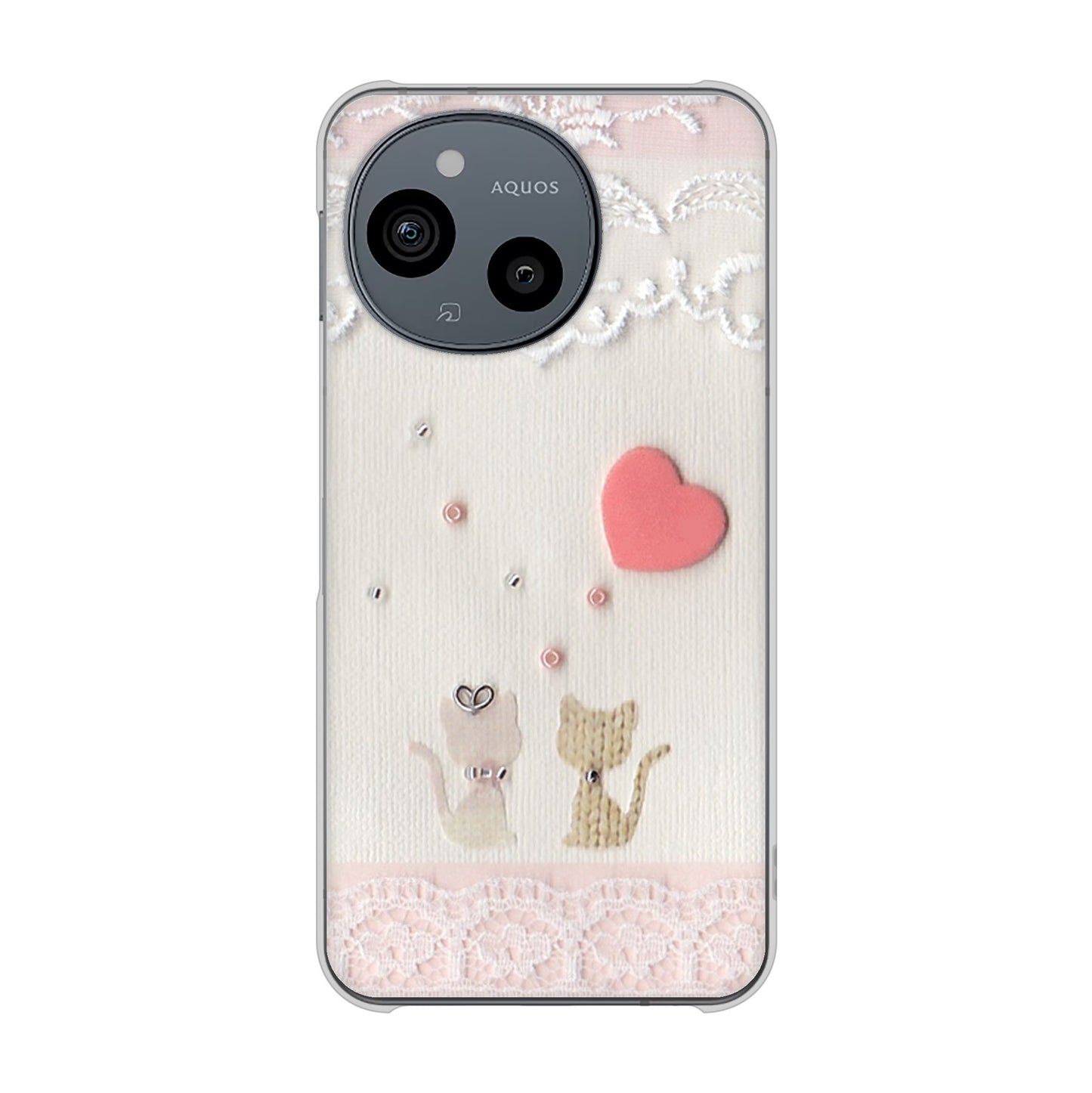 AQUOS sense9 A405SH SoftBank クラフト写真ネコ ハードケース 背面印刷