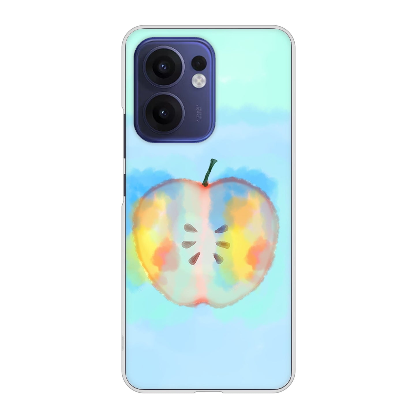OPPO Reno13 A A501OP Y!mobile 高画質仕上げ 背面印刷 ハードケース 【YJ181 りんご 水彩181】