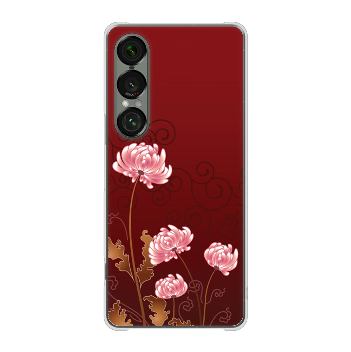 Xperia 1 VII A501SO SoftBank 375 優美な菊 ハードケース 背面印刷