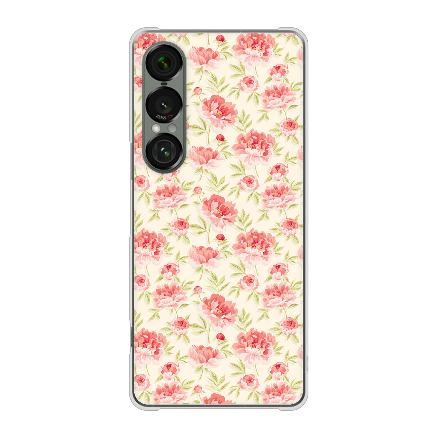 Xperia 1 VII A501SO SoftBank 北欧の小花 ハードケース 背面印刷