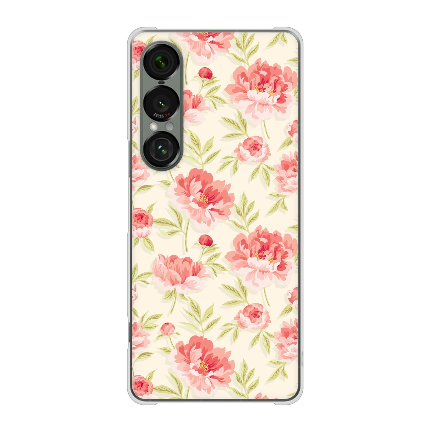 Xperia 1 VII A501SO SoftBank 北欧の小花 ハードケース 背面印刷