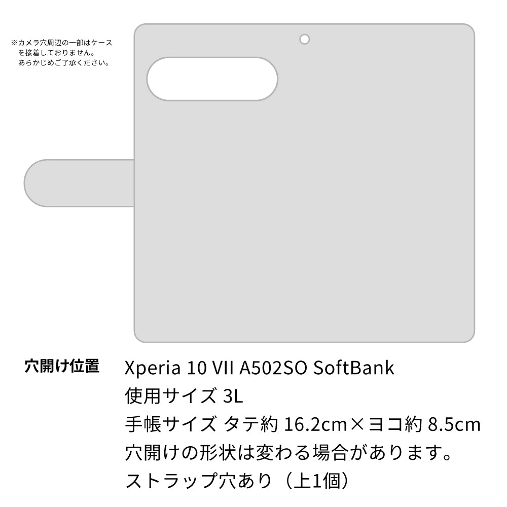 Xperia 10 VII A502SO SoftBank 高画質仕上げ プリント手帳型ケース ( 薄型スリム ) 【YA898 ミケと手榴弾 L】